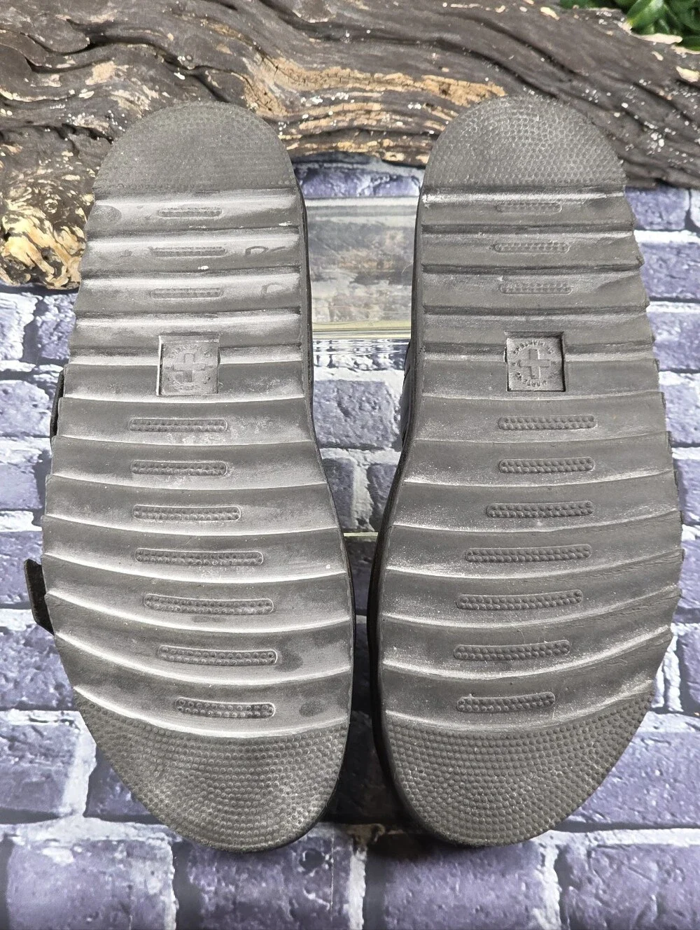 Dr. Martens Myles Brando Leather Buckle Slide Sandals